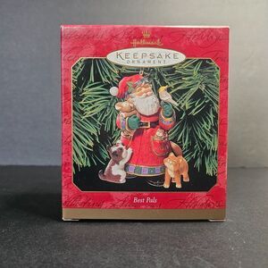 Hallmark Keepsake "Best Pals" Santa Ornament Vintage 1999 Christmas Ornament